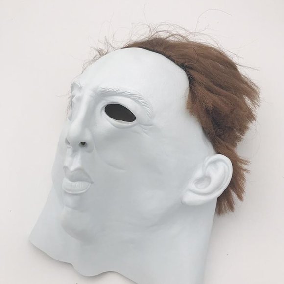 Michael Myers Costume Latex Rubber Head Man Horror Scary Mask Halloween Party - Picture 2 of 7